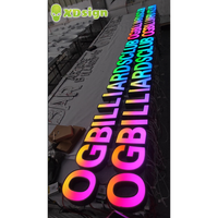 Lettres lumineuses LED personnalisées IP67, enseignes extérieures 3D illuminées, enseignes publicitaires d'entreprise aux couleurs magiques