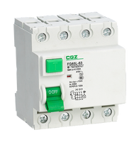 Disyuntor de corriente Residual tipo B, 4 polos, 63A, 30mA, ELCB/RCD/RCCB/RCBO