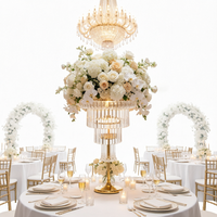 Centre de table multi-niveaux style bohème vintage pour bougies, décoration de mariage, Quinceañera, salle de réception et événements