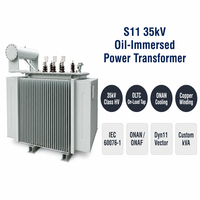 Transformateur de puissance immergé dans l'huile Wanbo-508 S11 35kV, bobinage en cuivre OLTC, ONAN Dyn11, IEC 60076, kVA personnalisé