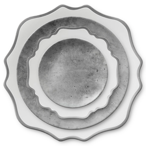 Assiettes en porcelaine grise marbrée de style nordique au design unique pour la décoration de mariage - Product Image 6