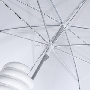 Ombrello Photo Studio kit 2 pezzi ombrelli bianchi + 2 pezzi 2M Light stand + 2 pezzi portalampada + 2 pezzi lampadine (45W/5400K - Product Image 3