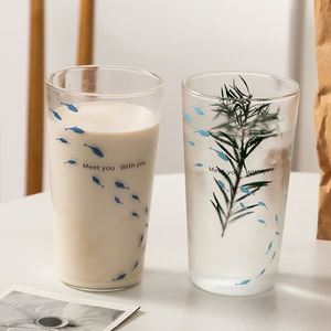 Tasse en verre borosilicate transparente, nouveau design poisson, minimaliste, pour café et lait au bureau - Product Image 2