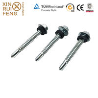 Sekrup Bor Sendiri Kepala Flens C1022 dengan Washer untuk Konstruksi Atap Logam