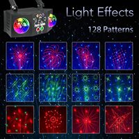 Lumières de fête disco DJ 10W en fer, double boule magique laser, 7 couleurs changeantes, télécommande, contrôle vocal, DMX, pour KTV, bar, fêtes | YSH High CRI 95