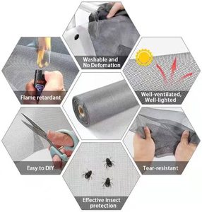 شاشة بيضاء 14x16 شبكة الأسطوانة الألياف الزجاجية يطير الحشرات لفة حتى نافذة الشاشة - Product Image 2