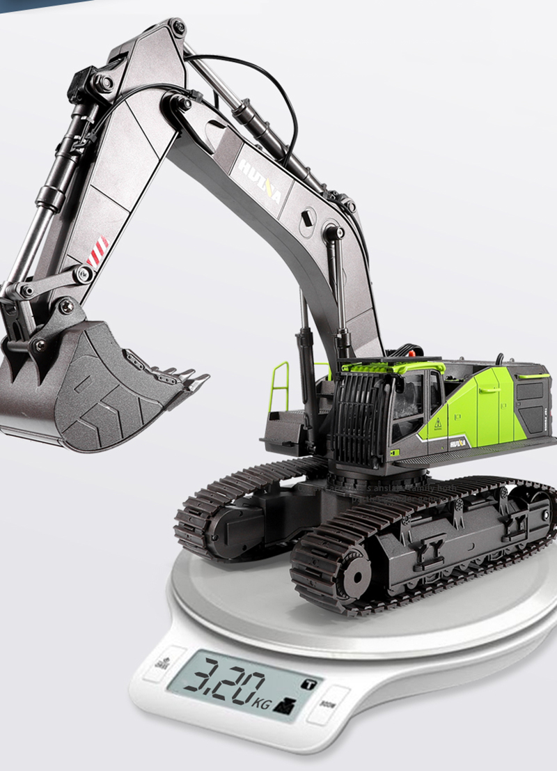 Huina 1593 rc子供用ショベル大人用完全機能リモート