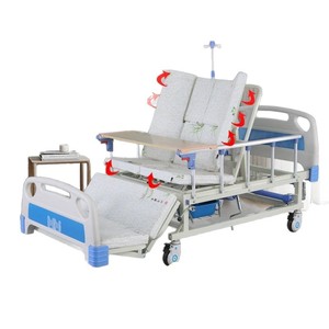 Youjian Nursing <b>Bed</b> Manual Adjustable Home Medical <b>Bed</b> For Elderly With <b>Side</b> <b>Rails</b> And Tray Table - Product Image 1