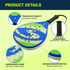 Pala <span class=keywords><strong>de</strong></span> pádel con impresión <span class=keywords><strong>de</strong></span> logotipo personalizado para pedidos <span class=keywords><strong>de</strong></span> pequeñas cantidades, con agarre <span class=keywords><strong>de</strong></span> fibra <span class=keywords><strong>de</strong></span> carbono y nailon, para regalos personalizados, promociones y actividades <span class=keywords><strong>de</strong></span> club. - Product Image 6