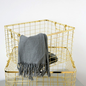 <strong>Storage</strong> <strong>Baskets</strong> <strong>Gold</strong> Luxury Nordic Modern Bathroom Clothes Laundry Mesh Metal Wire Kitchen Home Organize Other <strong>Storage</strong> <strong>Baskets</strong> - Product Image 6