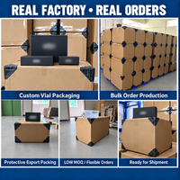 Carton personnalisé pour flacons, forme octogonale, insert en mousse grise, emballage de luxe pour produits de beauté, ensemble de présentation pour la vente au détail, faible MOQ, logo personnalisé