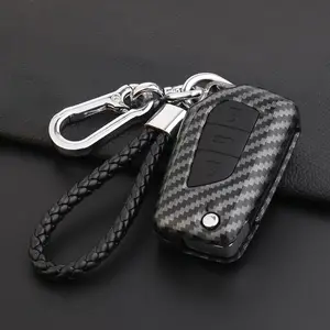 High Quality 2/3/4/5 Buttons ABS Silicone Car Smart Remote Key Car Key Case Cover With Keychain For Toyota