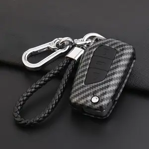 Chất Lượng Cao 2/3/4/5 Buttons ABS Silicone Xe Thông Minh Từ Xa Key Car Key Trường Hợp Bìa Với Keychain Cho Toyota