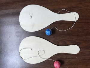ไม้เทนนิสชายหาดน่ารักสำหรับกิจกรรมกลางแจ้ง - ของเล่นโครงสร้างไม้ซุง - Product Image 5