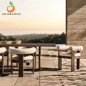 Vente en gros de mobilier d'extérieur moderne pour restaurant Ensemble <span class=keywords><strong>table</strong></span> et chaises d'extérieur en fonte d'<span class=keywords><strong>aluminium</strong></span> noir pour 8-<span class=keywords><strong>12</strong></span> <span class=keywords><strong>personnes</strong></span> - Product Image 1