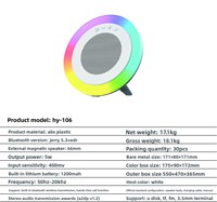 Speaker RGB Portabel dengan Mic Terintegrasi untuk Daya Tahan Baterai 3-5 Jam, Komunikasi Wi-Fi USB/AUX, Lampu LED Berkedip, Daya DC