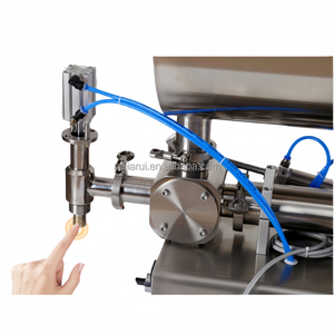 Nhà Máy 50-5000Ml Ngang Khí Nén Duy Nhất Vòi Phun Dán Mật Ong Ớt Nước Sốt Cao Chất Lỏng Dán Điền Trộn Máy Lớn Phễu - Product Image 4