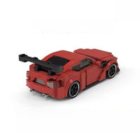 PB PB8832 Nouveau mini modèle de camion conteneur rouge, ensemble de blocs de construction éducatifs en ABS à assembler soi-même, 417 pièces, échelle 1:32, pour les 14 ans et plus