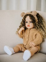 Mehrsprachige Konversationsaufzeichnung 22 Zoll Lebensechte Neugeborenen-Babypuppe Weiche Silikon-Vinyl-Mädchenpuppe Geburtstagsgeschenk Anpassbar