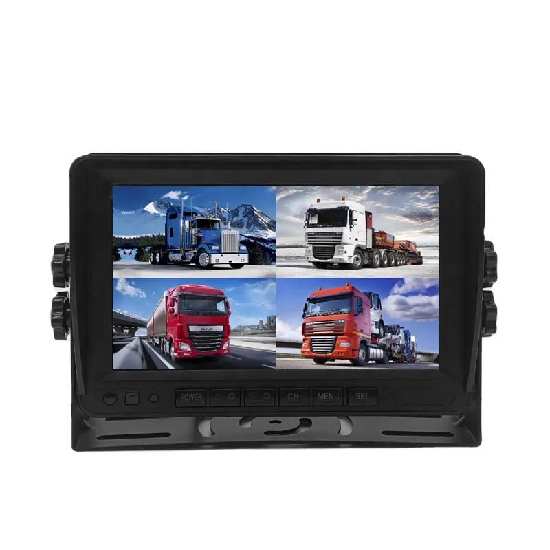 Display LCD da 7 pollici Quad DVR Sistema di monitoraggio 4 canali 1080P Assistenza alla retromarcia Black Box Car Truck Monitor