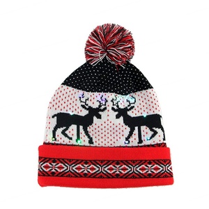 Fabricant de chapeaux ACE, bonnet LED de Noël personnalisé, gorros de Navidad con luz, gorros LED navideños - Product Image 4