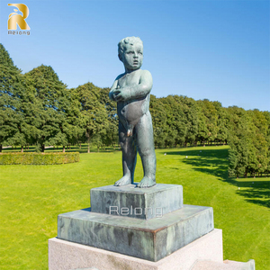 Estatua de Metal desnuda para decoración de parque al aire libre, escultura de bronce para niños, tamaño real - Product Image 3