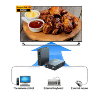 Neu kommende IP-Netzwerk USB 2.0 KVM Extender RJ45-Anschlüsse 1080P HDMI über LAN KVM Extender 200m HDMI KVM Extensor von Cat5 Cat5e Cat6