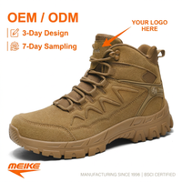 Bottes tactiques personnalisées OEM en daim de vache du désert avec doublure en mesh imperméable, protection des orteils, antidérapantes, grande taille 47 pour hommes