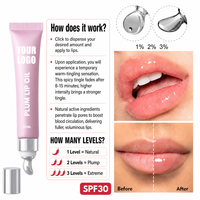 Huile repulpante extrême pour les lèvres, améliorant le volume, nourrissante et hydratante, marque privée, pour des lèvres pulpeuses et volumineuses, gloss repulpant épicé