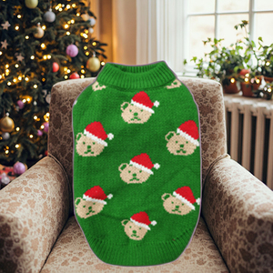 Chapeau imprimé ours style Noël, respirant et confortable, vêtements mignons pour animaux de compagnie pour votre ami à fourrure - Product Image 4
