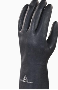 EN ISO 374-5 certificato VE511 in Neoprene nero rivestito con fodera di cotone resistente ai prodotti chimici guanti da <span class=keywords><strong>lavoro</strong></span> - Product Image 4