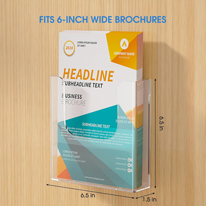 Duurzame Acryl Wandmontage Brochure Houder Verbrijzelen Resistente Opslagbak Voor Kliniek Wachtkamer Muur Organizer - Product Image 6