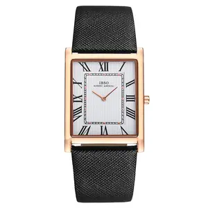 Montre pour homme <span class=keywords><strong>IBSO</strong></span> 2232G, mouvement à quartz japonais, cadran carré tendance, étanche 30M, style simple, montres-bracelets décontractées pour homme - Product Image 1