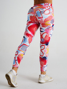 GC, mallas de corazón rosa con estampado Digital personalizado para mujer, pantalones de Yoga de hip-hop con grafiti, pantalones deportivos de cintura alta YG138 - Product Image 6
