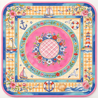 Tapis de table de mahjong en caoutchouc à motif floral aquarelle élégant, imprimé sur mesure, antidérapant, décoratif, carré, pour 4 joueurs