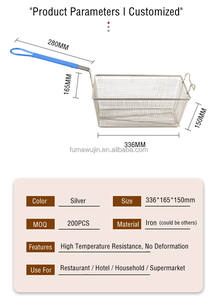 घर और रसोई लोहे के सस्ते <span class=keywords><strong>pvc</strong></span> गैर-परम हैंडल फ्रेंच फ्राई धारक वाणिज्यिक फ्राई टोकरी तेल स्ट्रेनर - Product Image 6