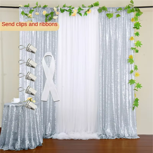 <span class=keywords><strong>2</strong></span> Stuks Pure Gouden Lovertjes Achtergrond Gordijnpanelen Podium Voor Bruiloft Verjaardagsfeest Achtergrond Gordijnen Kerstversiering - Product Image 2