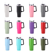 Gobelet isotherme personnalisé de 40 oz en acier inoxydable, tasse de voyage à double paroi sous vide, tasse en métal standard pour boissons chaudes et froides, sans BPA