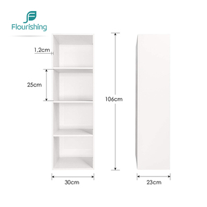 Tùy Chỉnh Bằng Gỗ Đơn Vị Lưu Trữ 4 Cube Tủ Sách Phòng Khách Kệ Kệ Hiển Thị Giá - Product Image 6