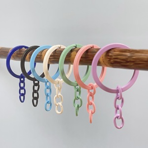 Accessoires de bijoux DIY Taodao, anneaux plats colorés peints par pulvérisation, porte-clés à quatre maillons, bonbons - Product Image 4