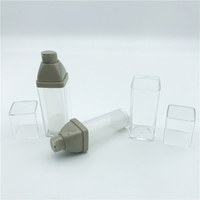 Flacon vide en plastique élégant à double paroi pour crème, lotion, shampoing, fond de teint liquide, avec bouchon, 30ml 50ml