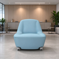 Fauteuil d'appoint moderne en tissu, ergonomique, avec pieds en métal, pour hall d'hôtel, bureau, réception, salle d'attente