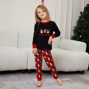Tenue de <span class=keywords><strong>Noël</strong></span> Parent-Enfant : <span class=keywords><strong>Ensemble</strong></span> <span class=keywords><strong>Mère</strong></span>-Fille Manches Longues en Polyester, Touche Sophistiquée, Nouveau Style Automne, Père <span class=keywords><strong>Noël</strong></span> et Bonhomme de Neige - Product Image 4