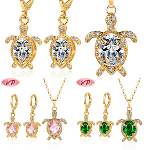 Nueva tendencia cobre color circón collar pendiente conjunto corona africano indio Dubai joyería nupcial conjuntos - Product Image 3