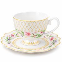 Fabricant de céramique depuis 40 ans, ensemble de 12 tasses à café et soucoupes en porcelaine céramique de style chinois avec motifs floraux bleus