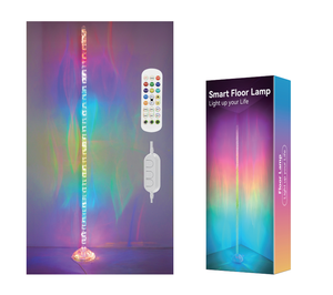 โคมไฟตั้งพื้น LED RGBIC อัจฉริยะ โคมไฟมุมห้องทรงสูง สำหรับตกแต่งภายใน เปลี่ยนสีได้ ควบคุมผ่านแอพ รีโมทคอนโทรล รองรับเพลง USB - Product Image 1