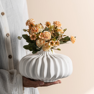 Vases en céramique floraux décoratifs pour décoration de maison vente en gros de céramique nordique <span class=keywords><strong>moderne</strong></span> <span class=keywords><strong>rustique</strong></span> <span class=keywords><strong>moderne</strong></span> écologique fait à la main Art déco - Product Image 4
