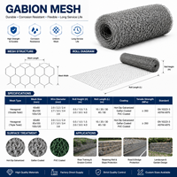 Grillage gabion tissé en acier galvanisé haute résistance pour la protection des rives, la conservation des sols et les murs de soutènement – Boîte gabion