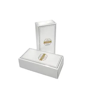 Parfümbox mit individuellem Logo 50 ml quadratische faltbare dicke weiße Parfümbox aus Kartonpapier für die Verpackung von Parfümflaschen