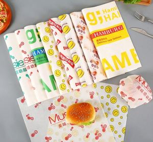 Papier ciré personnalisé pour emballage alimentaire de hamburgers et sandwichs avec logo, papier de soie alimentaire personnalisé pour emballage de hamburgers, impression - Product Image 5